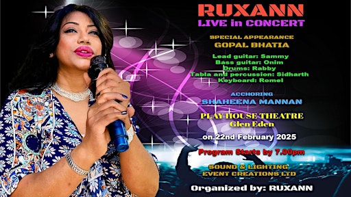 "RUXANN" Live in Concert | Play House Theatre