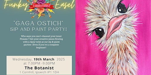 Sip & Paint Night At The Botanist, Ipswich, painting Gaga | The Botanist Ipswich