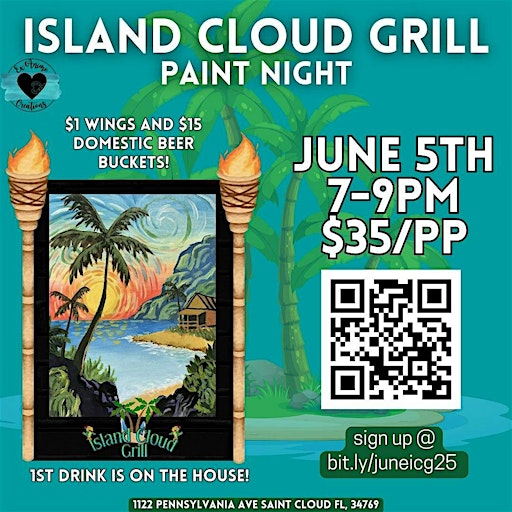 Island Cloud Grill Paint Night | Island Cloud Grill