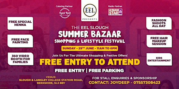 EEL Slough Summer Bazaar - Shopping and Lifestyle Festival | Slough & Langley College (Windsor Forest Colleges Group)