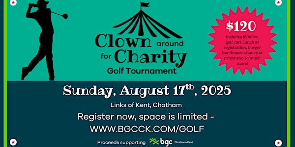 Clown Around for Charity Golf Tournament | Links Of Kent Golf Club & Event Centre Chatham