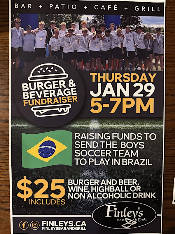 Boys heading to Brazil to play soccer | Finley's Bar & Grill