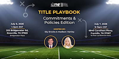 Title Playbook-Commitments & Policies Edition-Knoxville | Bridgewater Place