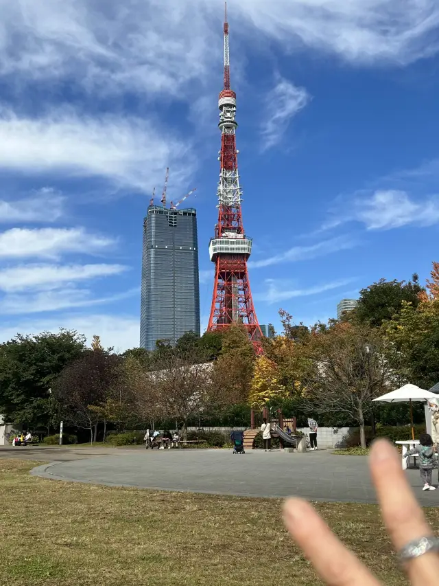 芝公園からの東京タワー