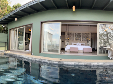 Private pool villa with stunning beach view