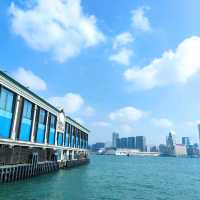秋高氣爽慢遊中環碼頭海濱長廊