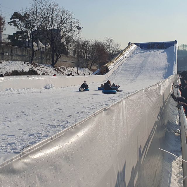 눈썰매랑 스케이트타러 가자! 중랑천 눈썰매장 OPEN!