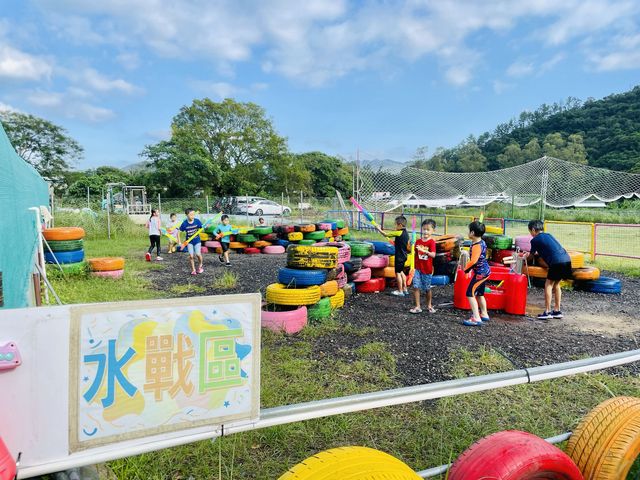 沙頭角農莊一票任玩，滑水滑草手動船bbq，必玩飛索