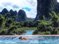 Outdoor pool at Mid-Mountain Cloud & Water ho
