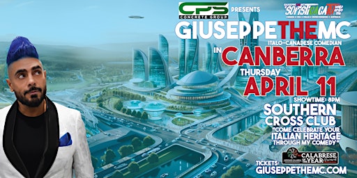 GIUSEPPE THE MC in Canberra: The Sofisticacatu World Comedy Tour | Canberra Southern Cross Club Woden, Corinna Street, Phillip ACT, Australia