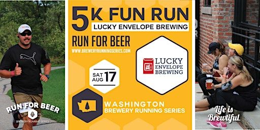 5k Beer Run x Lucky Envelope Brewing | 2024 Washington Brewery Run | Lucky Envelope Brewing
