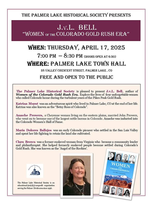 Author J.v.L. Bell "Women of the Colorado Gold Rush Era" | 28 Valley Crescent St