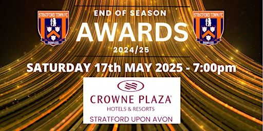 Stratford Town Football Club Awards Evening | Crowne Plaza Stratford Upon Avon by IHG