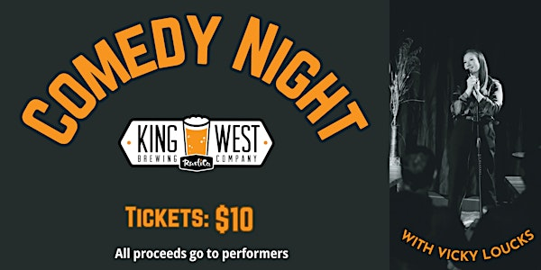 July Comedy Night at RustiCo with Vicky Loucks | RustiCo. / King West Brewing Company
