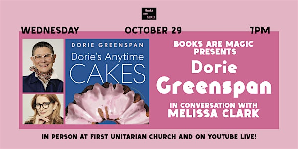 Offsite: Dorie Greenspan: Dorie's Anytime Cakes w/ Melissa Clark | First Unitarian Congregational Society in Brooklyn
