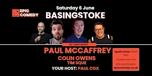 Paul McCaffrey comes to Basingstoke | Apollo Hotel Basingstoke