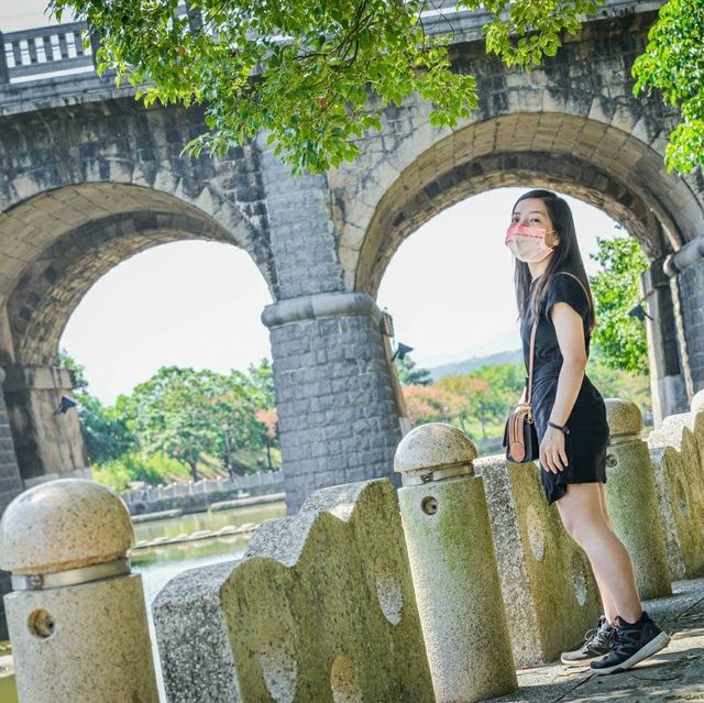 新竹關西 牛欄河親水公園+東安古橋 拍照優美