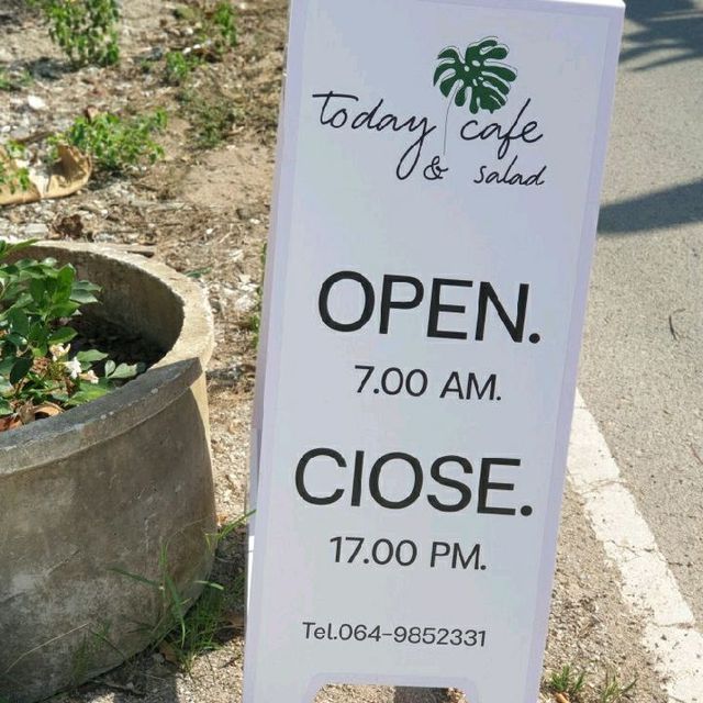  Today café &saladคาเฟ่น่ารักเปิดใหม่ มินิมอล