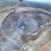 Helicopters over volcanos