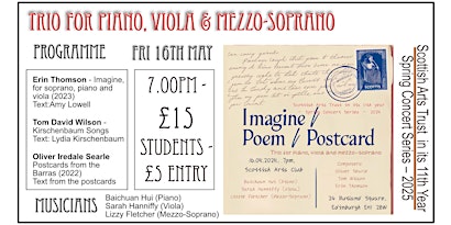 Trio for Piano, Viola & Mezzo-Soprano | Scottish Arts Club