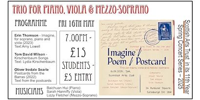 Trio for Piano, Viola & Mezzo-Soprano | Scottish Arts Club