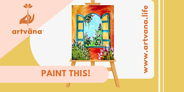 Artvana paint & sip class at Golden Hour Tea Olympia June 2025 | Golden Hour Exotic Tea Bar