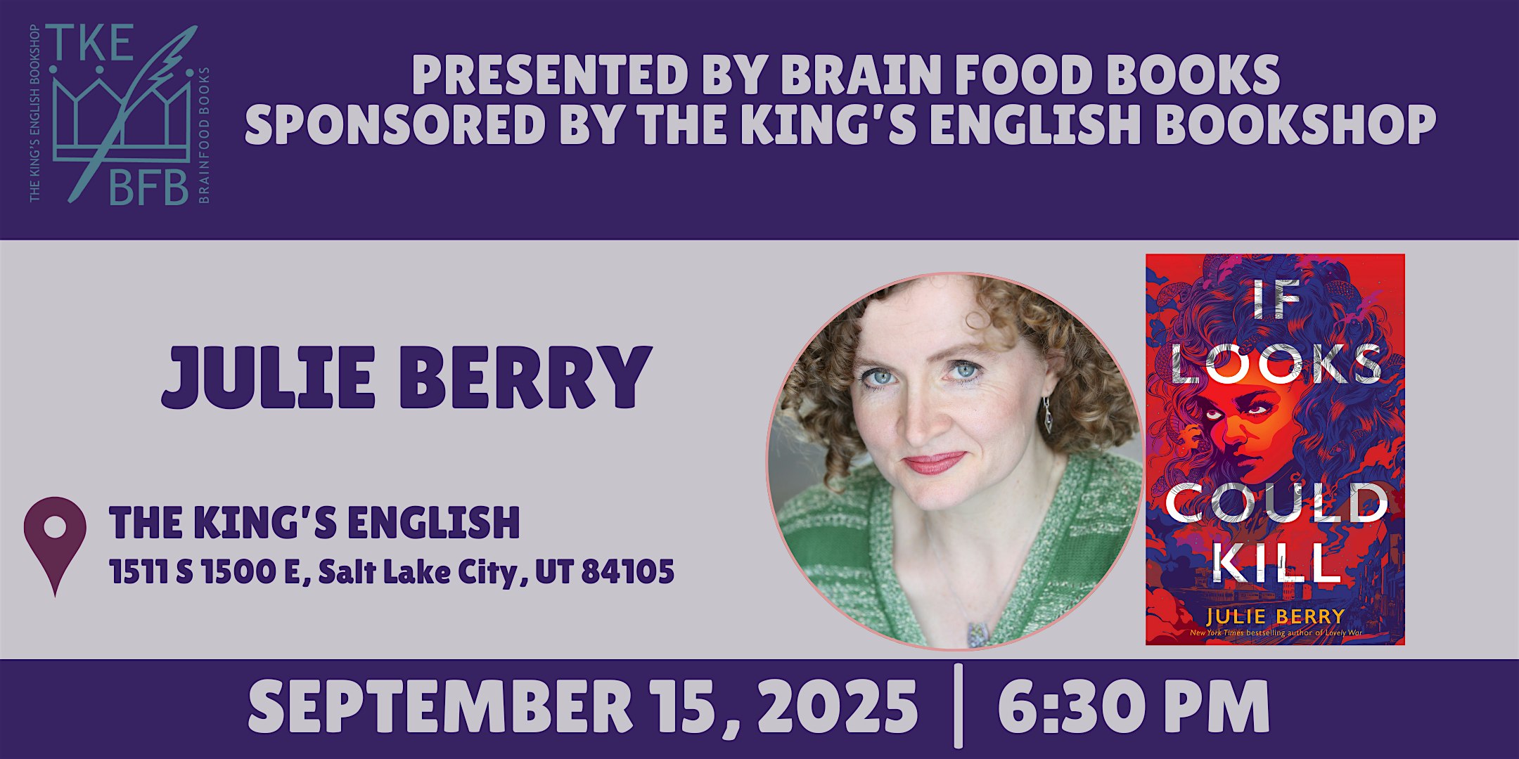 Julie Berry | If Looks Could Kill | The King's English Bookshop