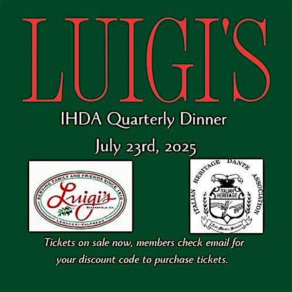 IHDA Summer Quarter Dinner at Luigi's | Luigi's Restaurant and Delicatessen