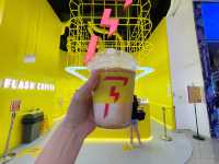 Neon pop coffee joint at Orchard Central SG