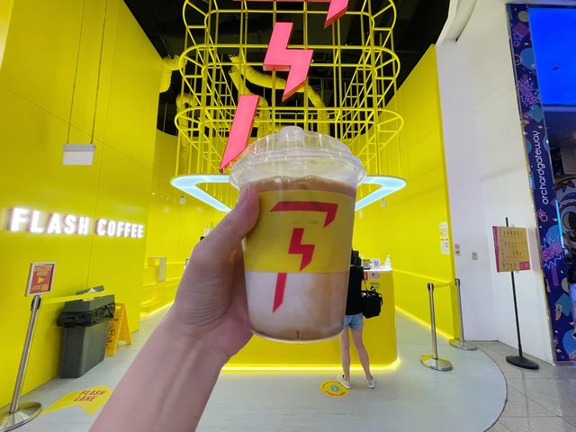 Neon pop coffee joint at Orchard Central SG