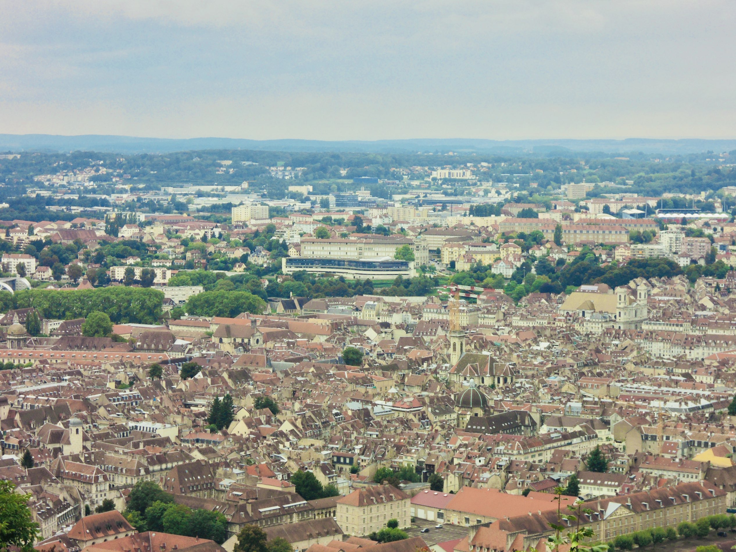 Aerial view of the French town