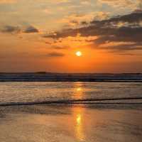 Most beautiful sunset at Seminyak Beach