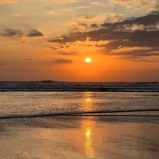 Most beautiful sunset at Seminyak Beach