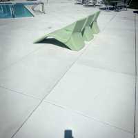 chilling poolside