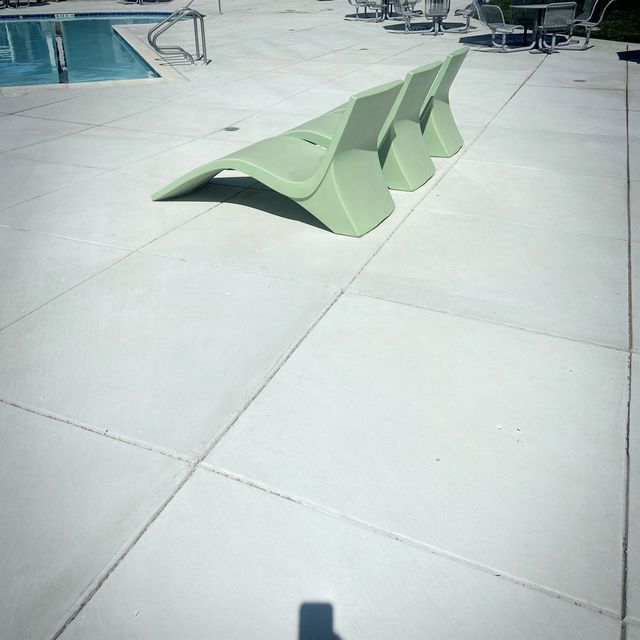 chilling poolside