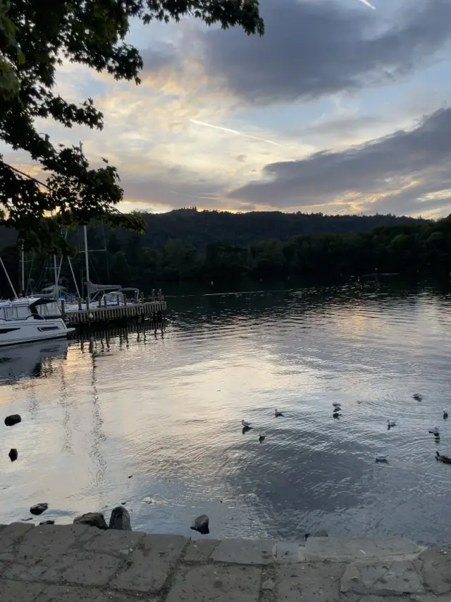 lake Windermere at sunset