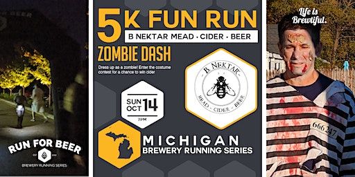 5k Beer Run x Zombie Dash| B Nektar | 2023 MI Brewery Running Series (Ferndale) | B. Nektar Meadery - Taproom & Production Facility