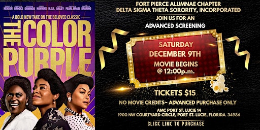 Advanced Screening of The Color Purple | AMC Port St Lucie 14, Northwest Courtyard Circle, Port St. Lucie, FL, USA