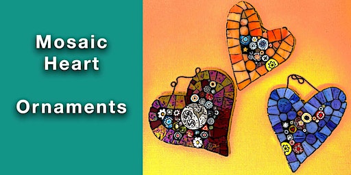 Mosaic Heart Ornaments | Tree House Studio ( Rebecca Collin's Place)