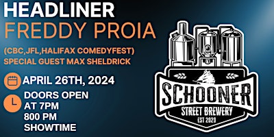 Rusty Nail SCHOONER BREWERY Headliner Freddy Proia(more tix via email) | Schooner Street Brewery