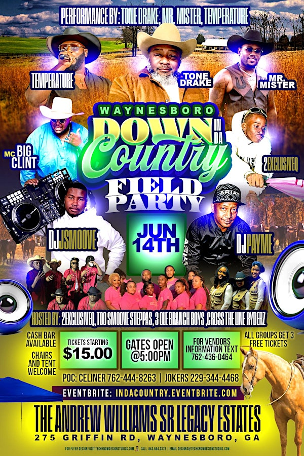 Down In Da Country Field Party W/DJ PAYME and DJ J-SMOOVE | 9238 Charleston Hwy