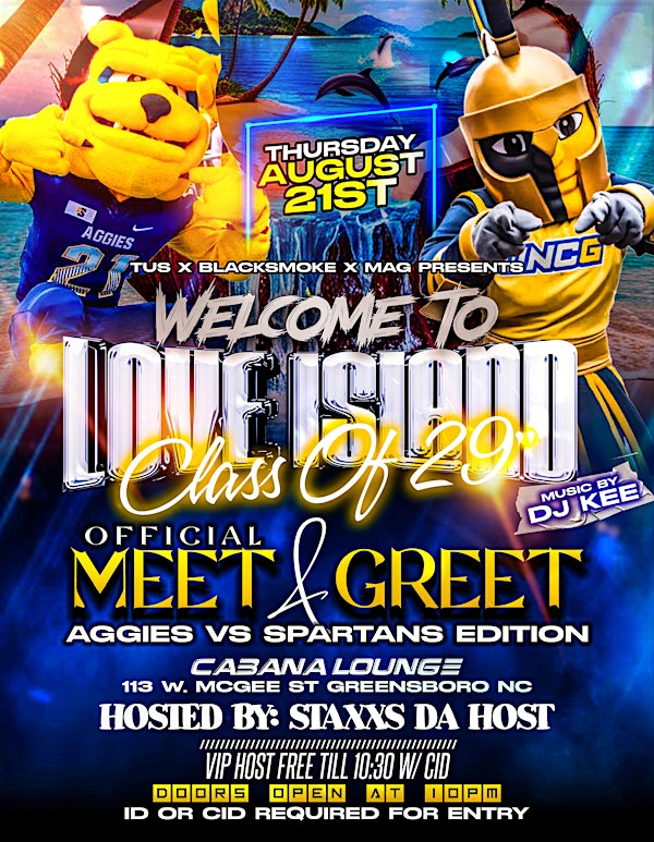 Welcome To Love Island Official Meet & Greet @ CABANA LOUNGE | Cabana Lounge