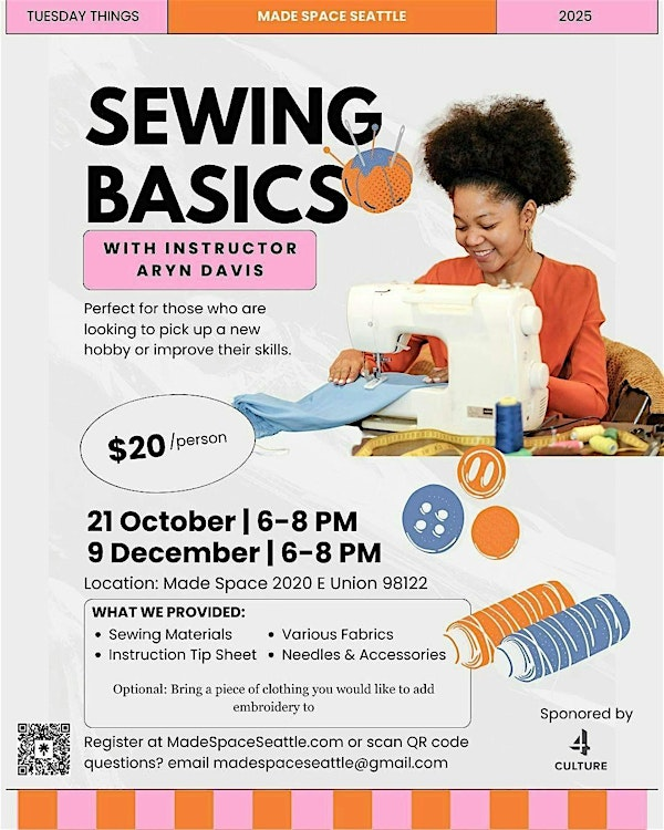 #TuesdayThings: Sewing Basics with Aryn Davis | Made Space