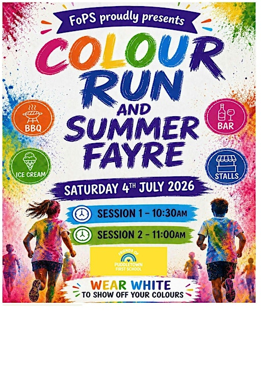Friends of Puddletown First School Colour Run and Summer Fayre | Puddletown C Of E First School