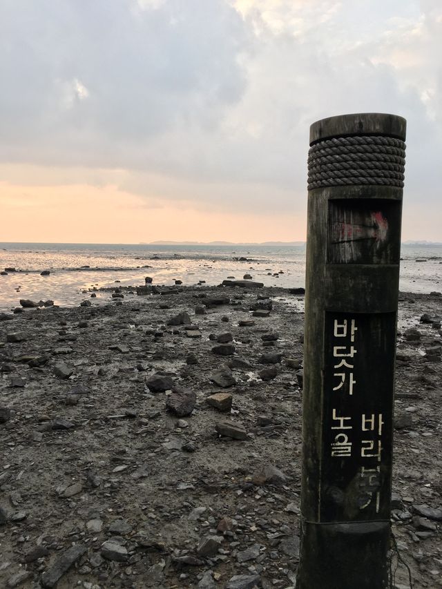 바닷가 노을 바라보기!