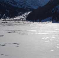 Almaty lake in winter