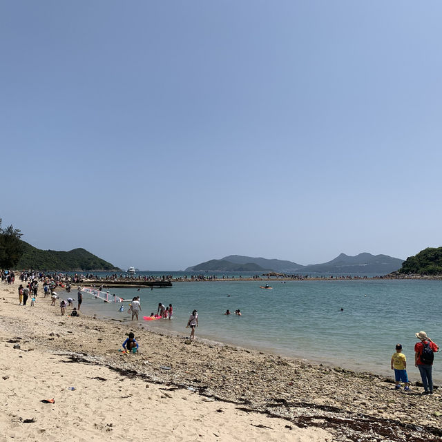 連島沙洲海中央的天使之路