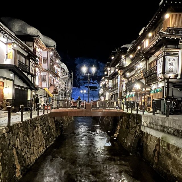 【山形】大正ロマンを感じる美しい温泉街(夜景)