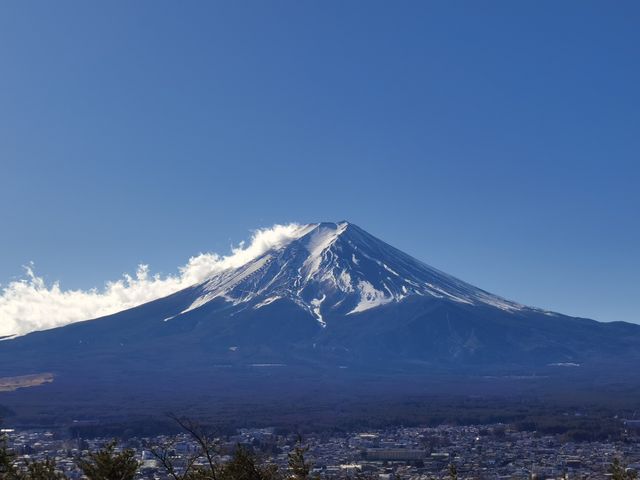 Overlooking Mount Fuji from Jōshin'etsu-kōgen National Park.