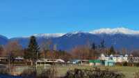 Tranquil residential area nestled in the mountains.